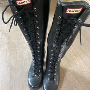 Black Hunter Rainboots Size 8